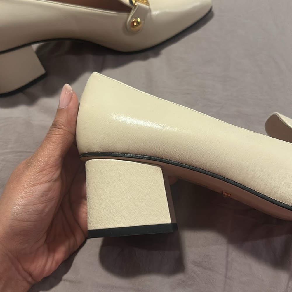 Gucci Cream Block Heel Shoes - Picture 5 of 5
